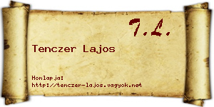 Tenczer Lajos névjegykártya